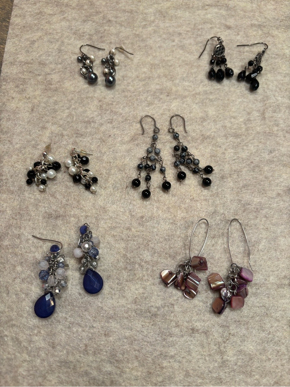 6 Dangle Earrings sets
